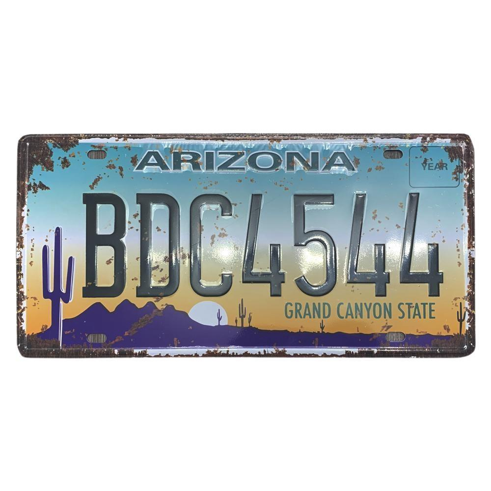Quadro Placa Decorativa Metal Estados Unidos Arizona Eua Usa no Shoptime