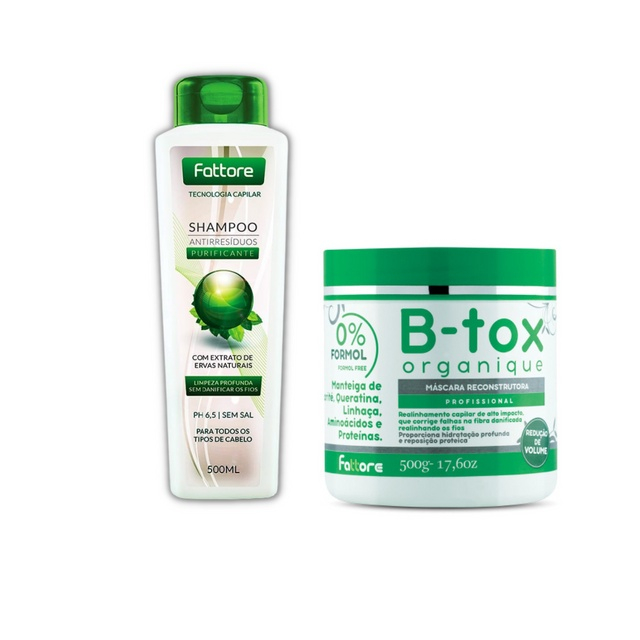 Botox Capilar Orgânico Sem Formol 500g Fattore Professional Submarino