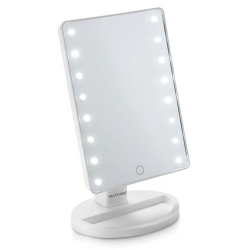 Espelho de Mesa com LED 180º com Brilho Ajustável Alimentação por 4 Pilhas aa + Acessório de Zoom 5x é boa?