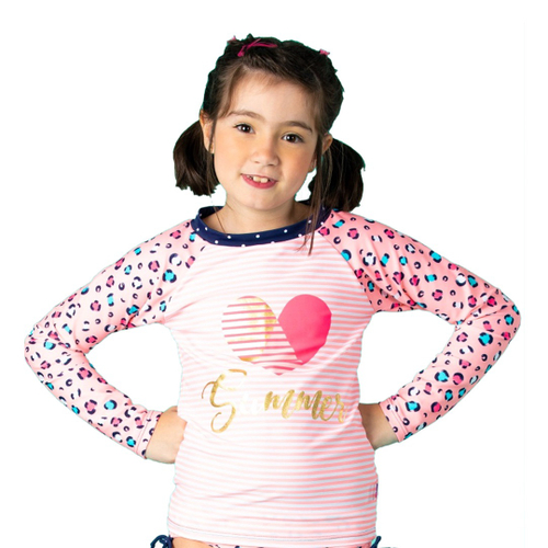 Camiseta Raglan Infantil Luluca Panda Menina