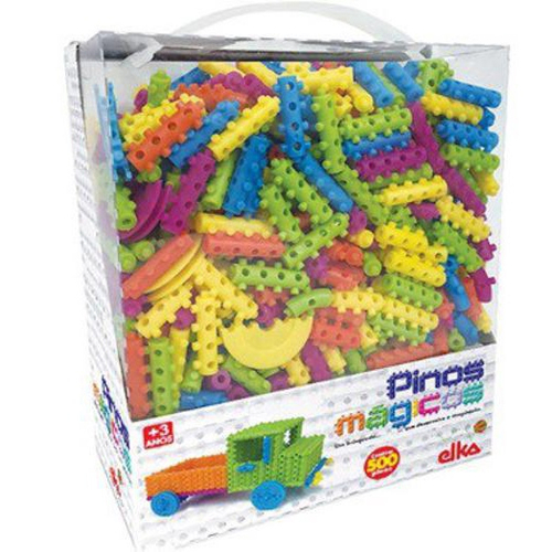 BLOCOS DE MONTAR PINOS MAGICOS INFANTIL 180 PÇS