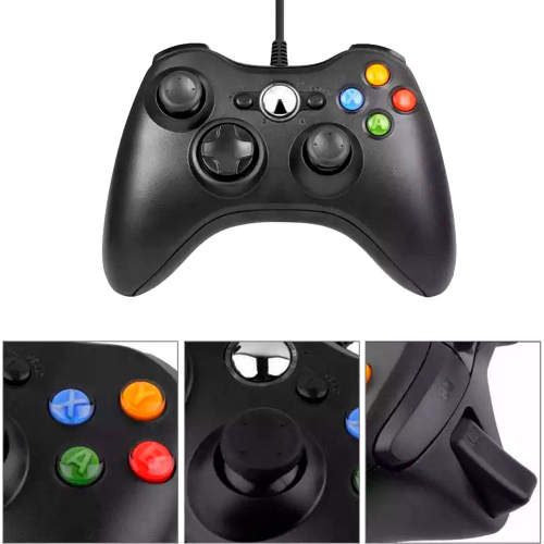 Controle Com Fio Para Xbox 360 Slim / Fat E Pc Joystick - Estrelar