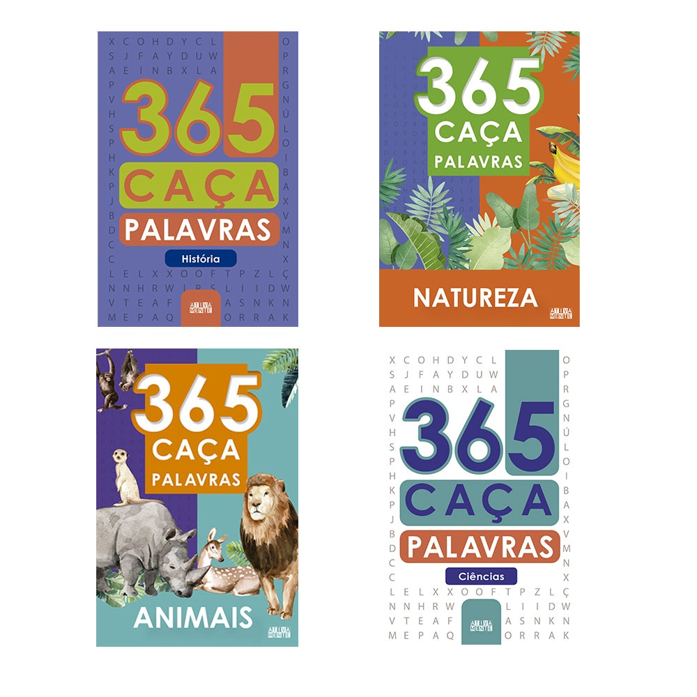 Livro - 365 caça-palavras - Animais em Promoção na Americanas