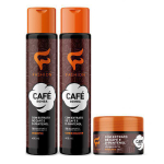 Kit Capilar Fortalecedor Café Bomba Fashion Cosméticos