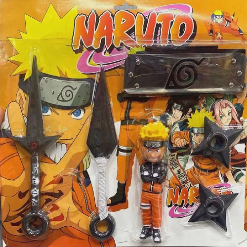 Kit Completo do Naruto / Boneco do Naruto/ Kunai/Shuriken/Bandana