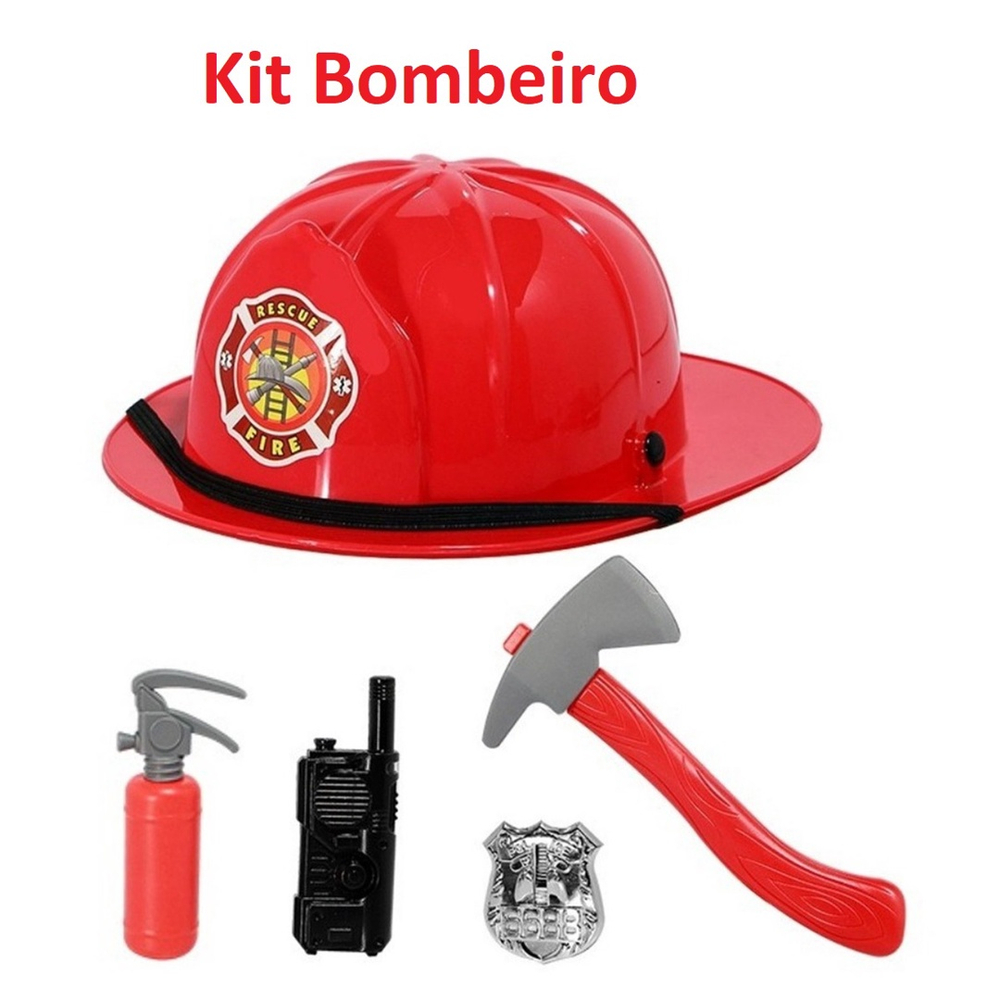 Kit Caminhão Bombeiro + Capacete Grande Brinquedo Menino na Americanas  Empresas