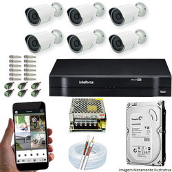 Kit Cftv 6 Ahd-m Câmeras 720p Dvr 8 Canais Mhdx Intelbras 5 Em 1 + Hd 1tb Menor preço em Kit Cftv 6 Ahd-m Câmeras 720p Dvr 8 Canais Mhdx Intelbras 5 Em 1 + Hd 1tb