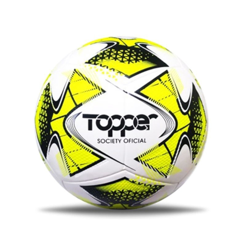 Bola de Futebol Society Topper Slick 22 - Amarela no Shoptime