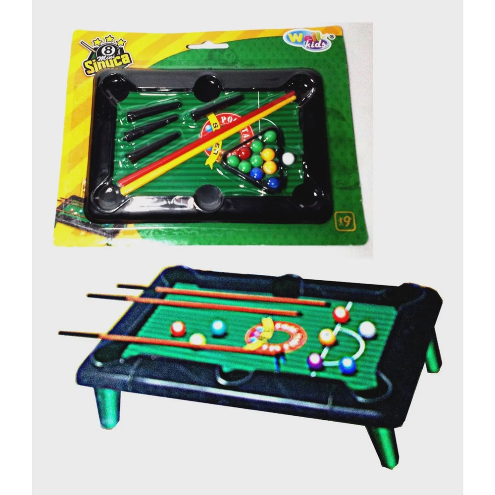 Brinquedo Mesa de Sinuca Clássica 55x32cm Snooker Kit Completo em Promoção  na Americanas