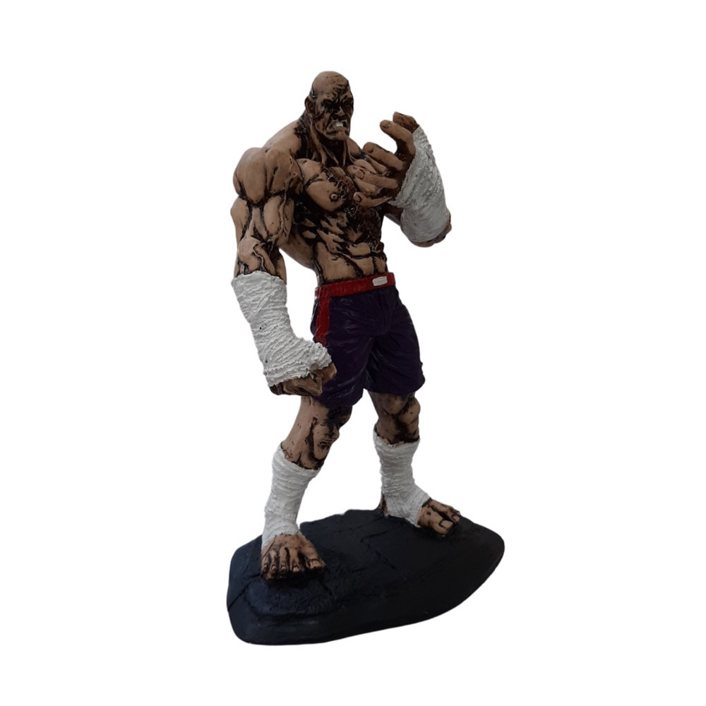 Action Figure Artesanal Sagat Jogo Street Fighter Estátua em Resina ...