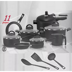 Conjunto de Panelas Teflon Classic 11 Pçs com Panela De Pressão Menor preço em Conjunto de Panelas Teflon Classic 11 Pçs com Panela De Pressão