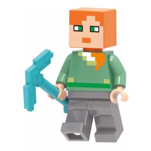 Boneco Minifigure Blocos De Montar Valorie Minecraft no Shoptime