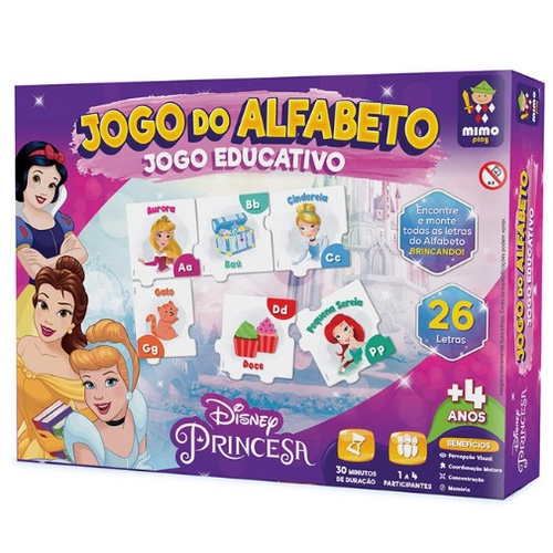 JOGO INFANTIL EDUCATIVO DESCOBRINDO AS VOGAIS PRINCESAS MIMO TOYS