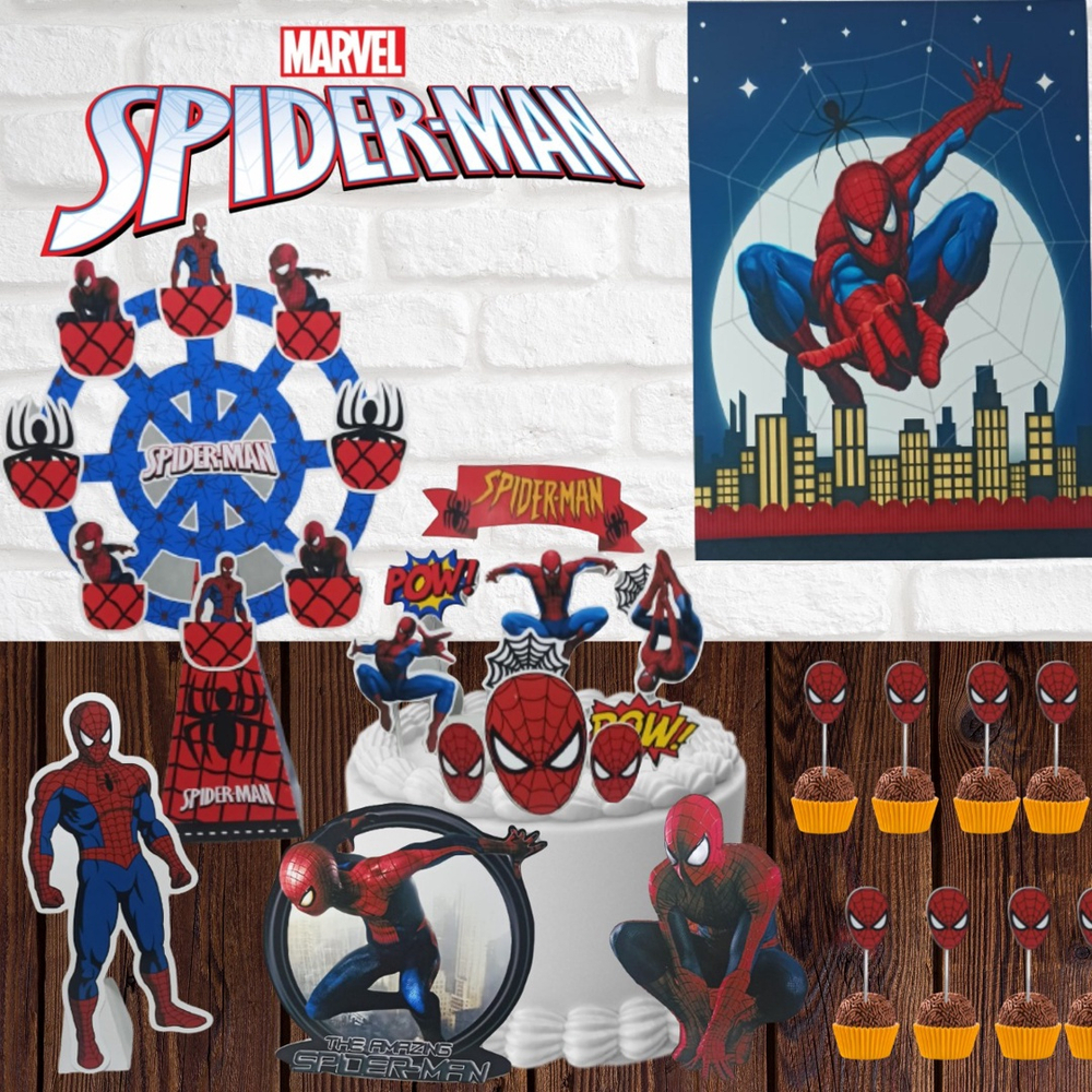 TOPO DE BOLO FESTA HOMEM ARANHA 3 - 05 UNIDADES - REGINA FESTAS - Loja do  Abençoado Festas Artigos para festas e Decoração de Aniversário com os  melhores preços e condições ! Compra 100% Segura