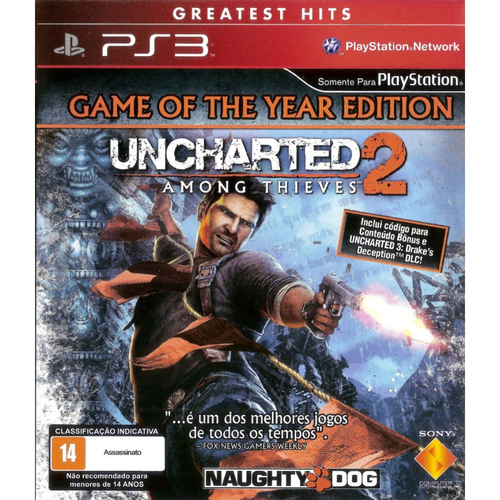 Jogo Uncharted 3 - Ps3 - Mídia Física - Capa Raríssima