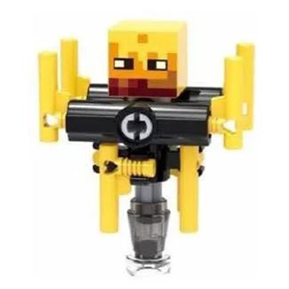 Boneco Minifigure Blocos De Montar Minecraft Skin Black - Mega