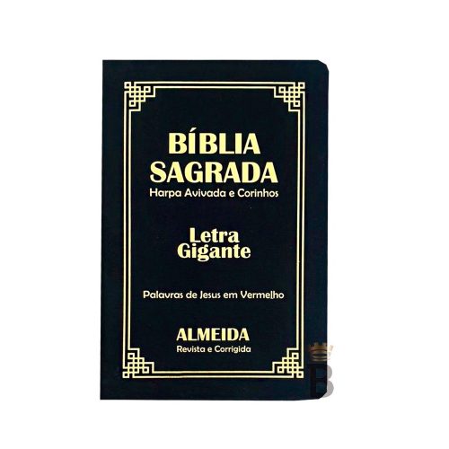 Biblia Sagrada Letra Gigante Luxo Popular Preta Com Harpa Rc Em Promoção Na Americanas 7566