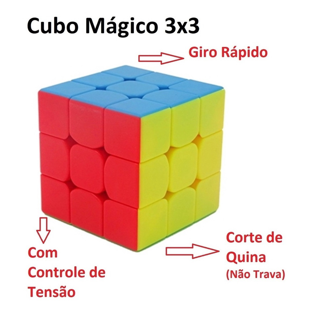 Cubo Mágico Divertido 3x3x3 Maluco Diferente Desafiador