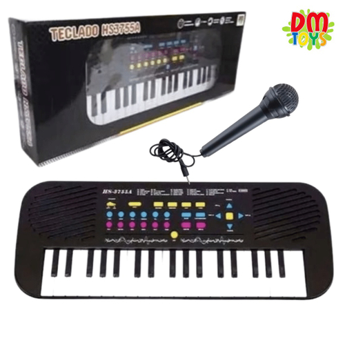 Teclado Piano Musical Infantil Com Microfone Hs5460a - Dm Toys