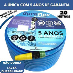 Mangueira 20 Metros Azul Siliconada Anti-Torção Chata é boa?