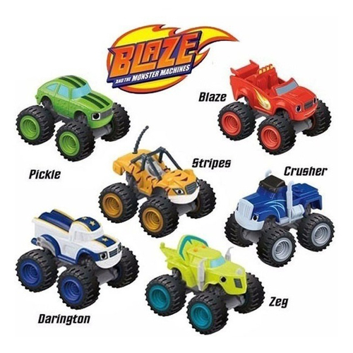 Kit Blaze Monster Machines 6 Carrinhos Fricção Barato Super Oferta no  Shoptime