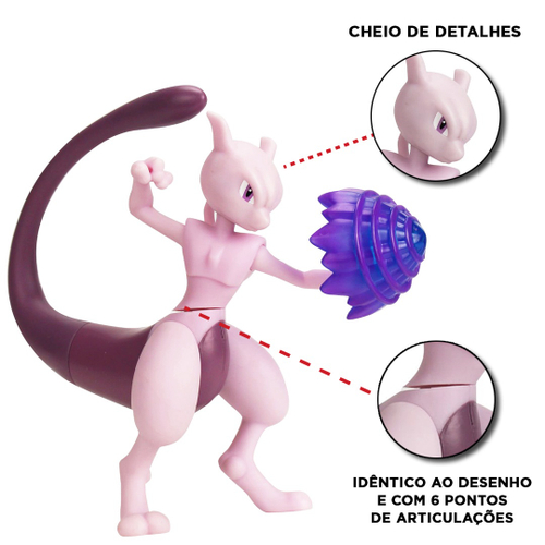 Brinquedo Boneco Articulado Pokémon Mewtwo 12 Cm Sunny