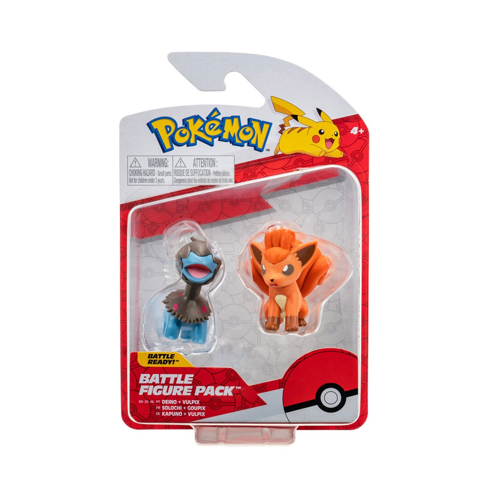 Bonecos Pokémons Deino + Vulpix Battle Figure 2780 - Sunny