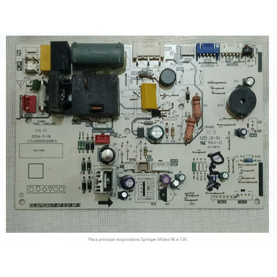 Placa Principal Evaporadora Springer Midea 12000 Btu No Shoptime