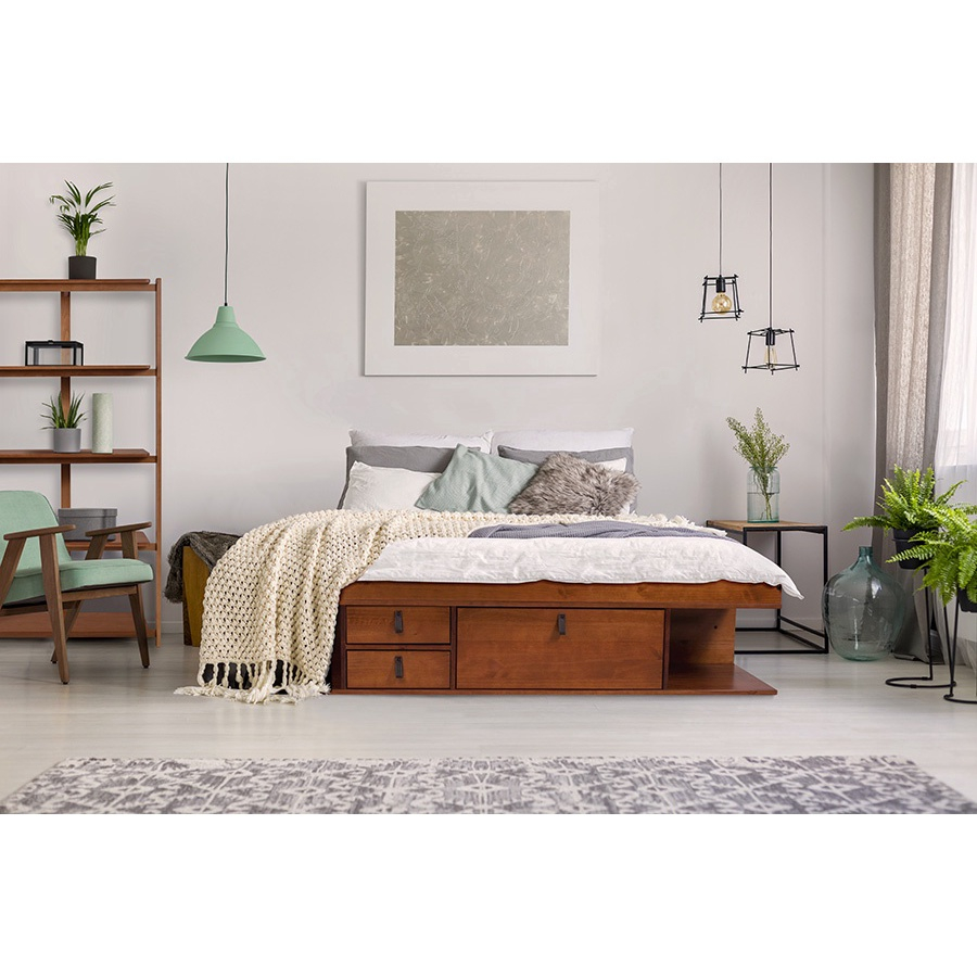 Cama Box King Size Mega Colchões Branco com Gavetão - 193x203