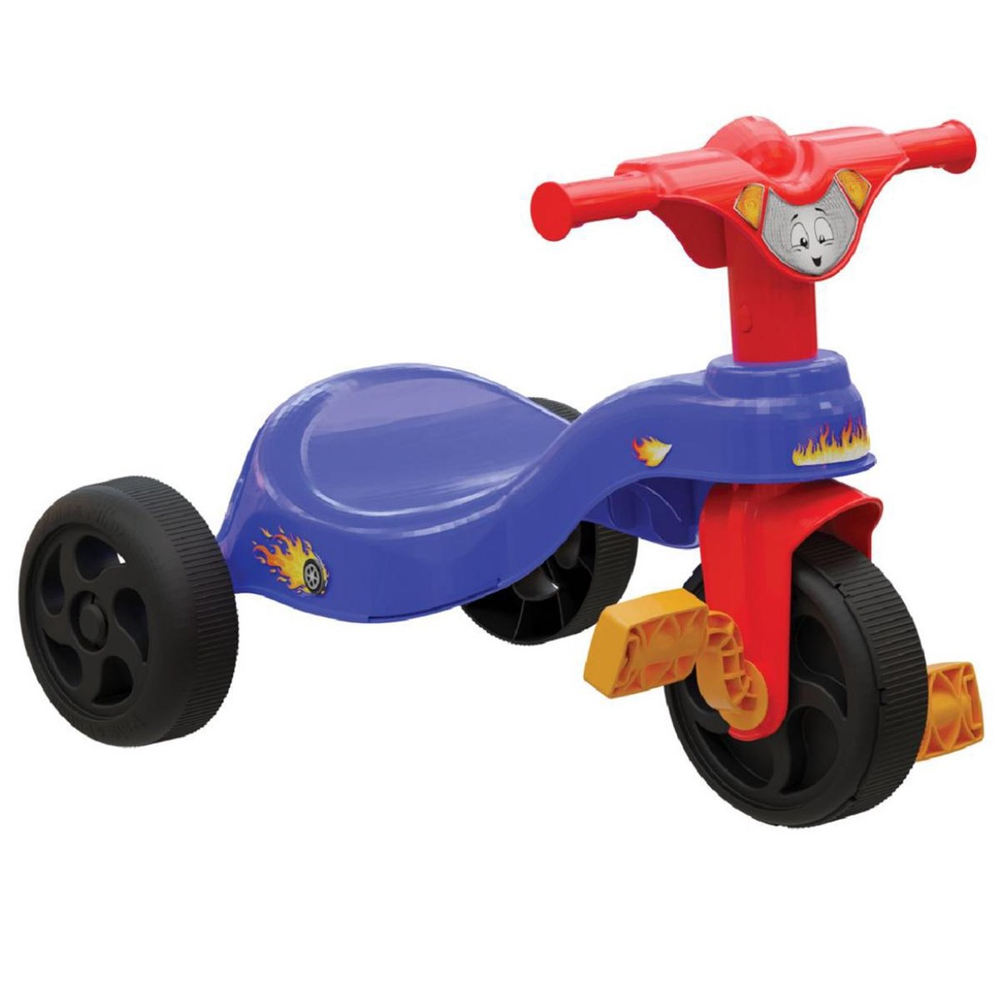 Motoca Triciclo Velotrol Infantil Com Empurrador Menino Azul