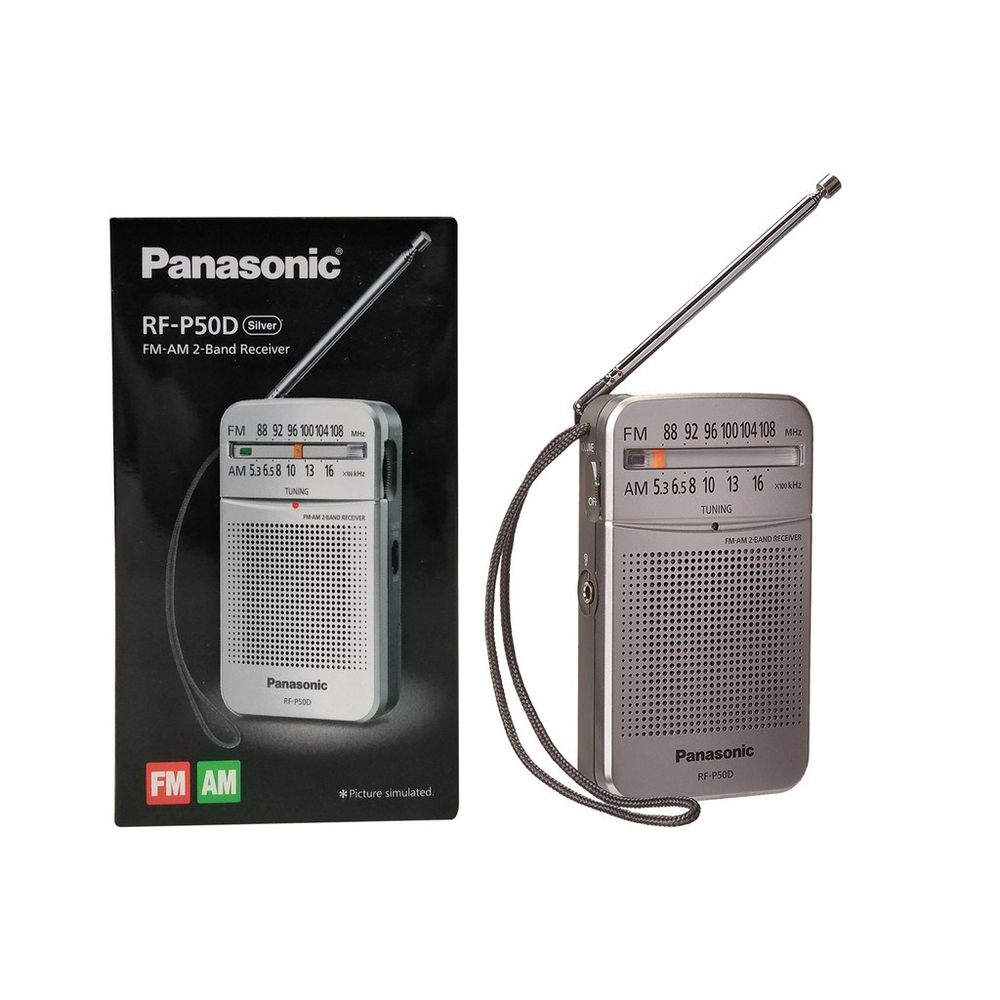 Rádio Panasonic Rf-p50d Am / Fm De Bolso Portátil - Prata em Promoção ...