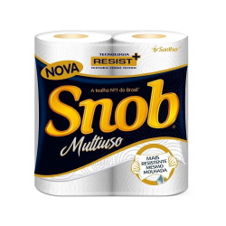 Papel Toalha Snob Folha Dupla 22x19cm Branco - 12 Embalagens com 2 unidades Menor preço em Papel Toalha Snob Folha Dupla 22x19cm Branco - 12 Embalagens com 2 unidades