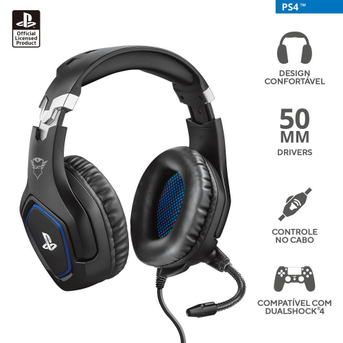 Headset Gamer Trust Gxt 488 Forze B Sony Ps4 Blue em Promocao na Americanas