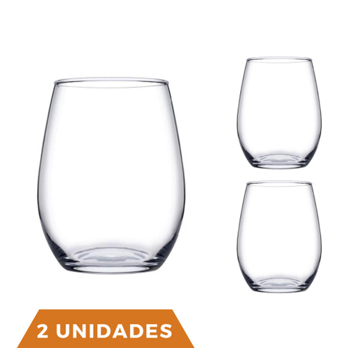 Copos de Vidro Jogo com 2 Florence 370ml Transparente Luxo no Shoptime