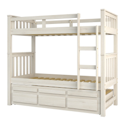 Menor preço em Treliche Solteiro Madeira Maciça com 3 Gavetas 10304001 com Rodízios Branco Lavado Saraiva