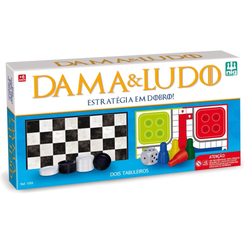 Jogo Dama E Ludo Tabuleiro 2 Em 1 Jogos Clássicos em Promoção na Americanas