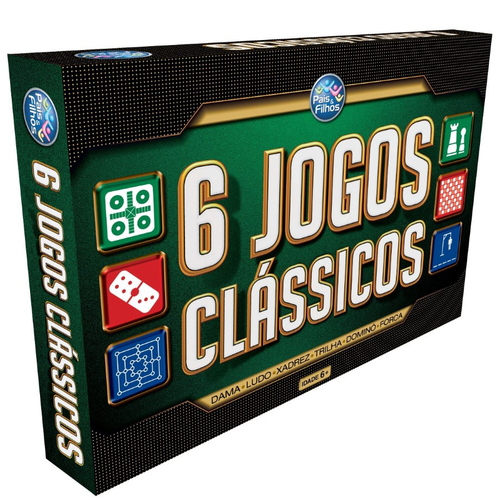 Jogos De Tabuleiro 6x1 Xadrez Damas Ludo Trilha Velha Resta1