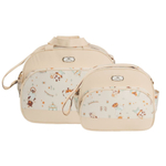 Kit bolsa de maternidade bebe menina bege luxuosa 2 peças