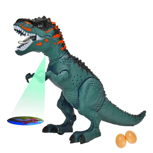 Figura - Dinossauro Rex Attack - Lança Míssil - Verde - Adijomar