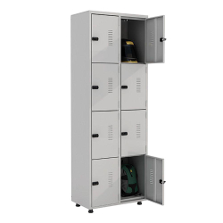 Armário Roupeiro Aço 8 Portas Ea702 Cinza Menor preço em Armário Roupeiro Aço 8 Portas Ea702 Cinza