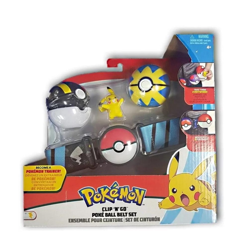 Brinquedo Pokemon Cinto Com Pokebola E Pikachu Sunny 2607 em