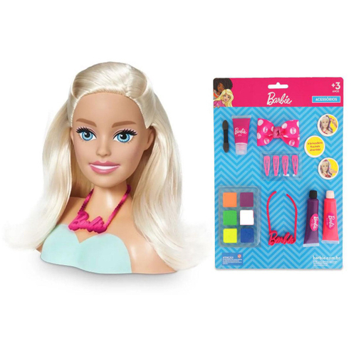 Busto Boneca Barbie Styling Head Hair 1264 - Pupee