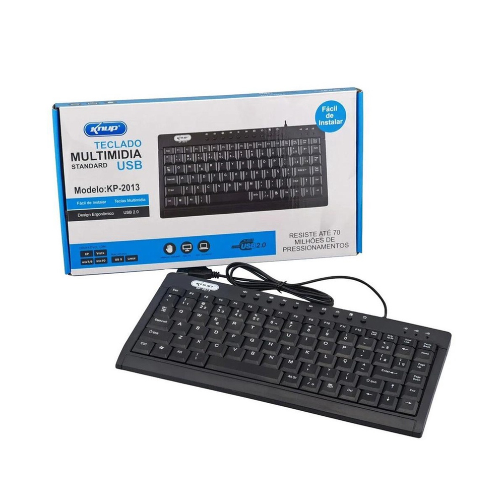 Teclado Usb Mini Knup Multimidia Kp 2013 No Shoptime 9035