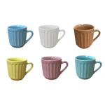 Jogo Xícaras/Canecas Caneladas 150 Ml - Cantinho Do Café/Chá
