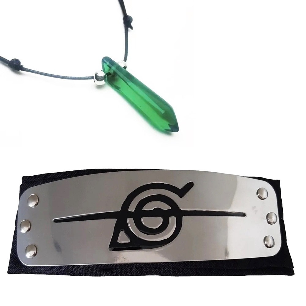 kit Bandana Naruto aldeia da folha Renegado, Kunai, Shuriken Minato e Colar  Naruto Tsunade Hokage Hashirama Pedra Verde - Kits / Conjuntos de Joias e  Bijuterias - Magazine Luiza