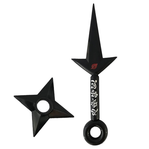 Kit Completo do Naruto Aldeia da Folha Vem Com Kunai Shuriken Bandana e Um  Boneco do Naruto no Shoptime