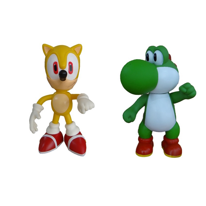 Sonic e Sonic Vermelho Collection - 2 Bonecos Grandes - Super Size