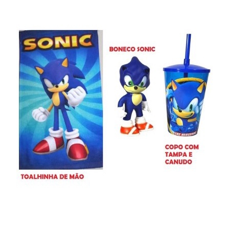 Kit Infantil Sonic Boneco e Copo em Promoção na Americanas