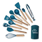Kit Utensílios Cozinha 12 Peças Silicone Linha Premium