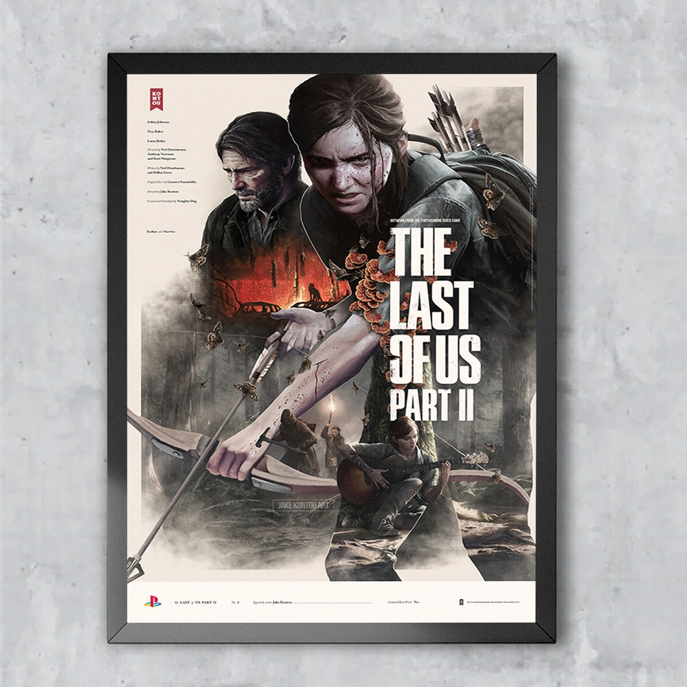 Quadro Decorativo Poster The Last Of Us Part 2 Para Sala Quarto 30x42cm